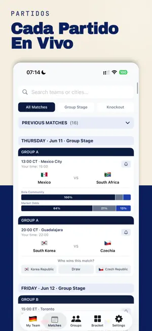Bola 2026: Copa Fútbol Tracker iPhone screenshot 5