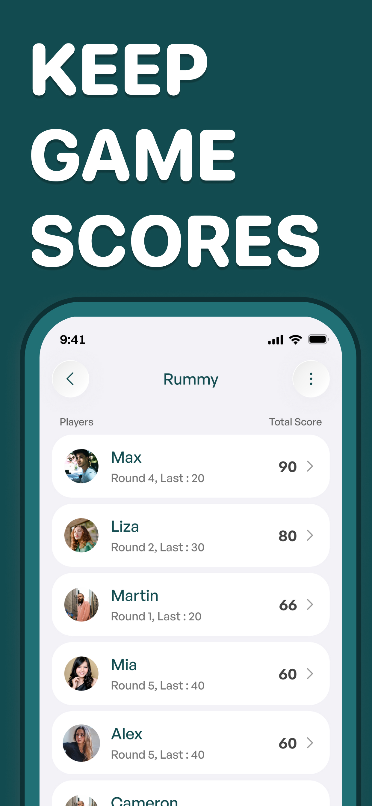 Score Keeper for Game Night