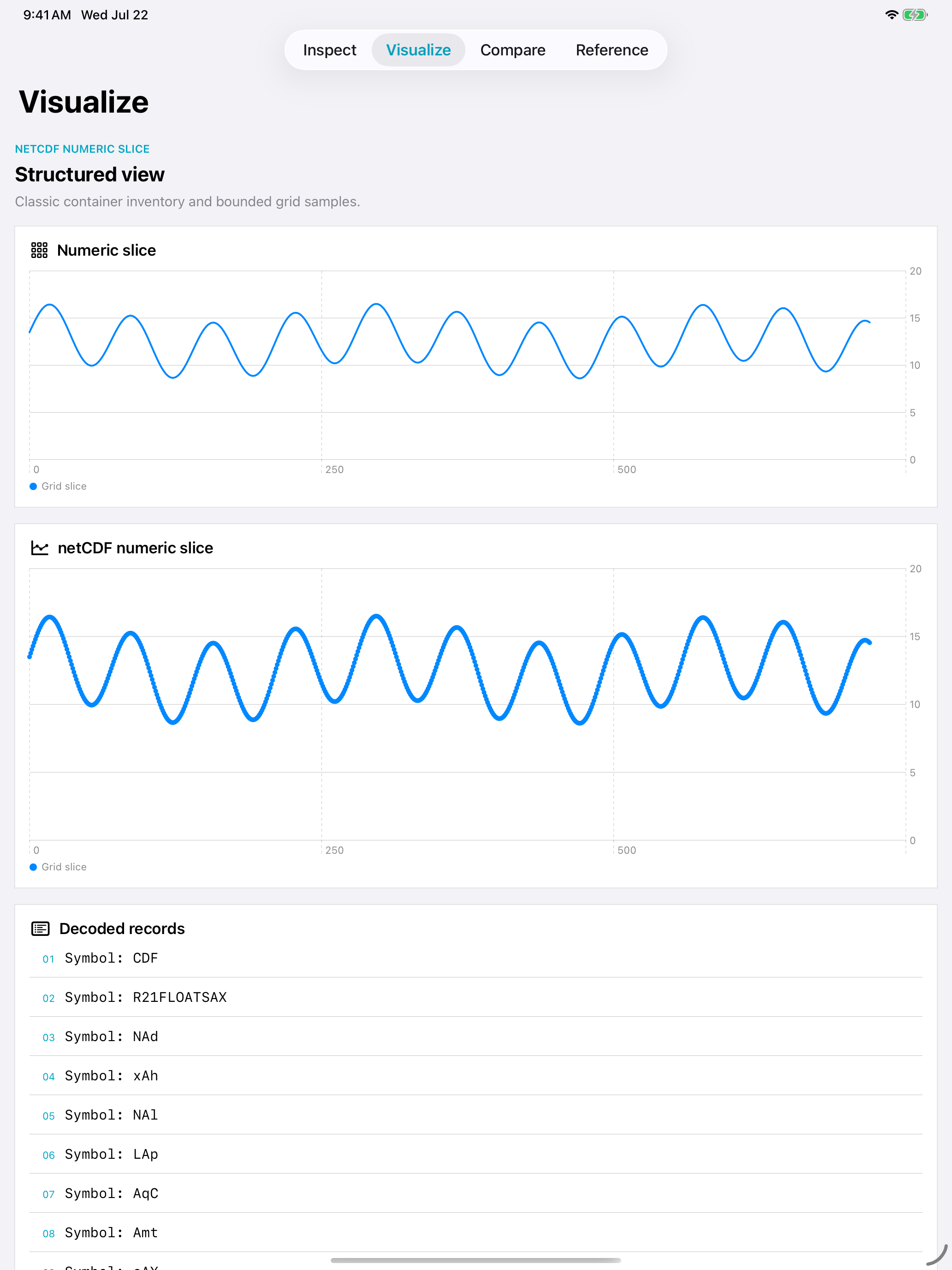 Arraytide: netCDF Explorer iPad screenshot 2 of 3