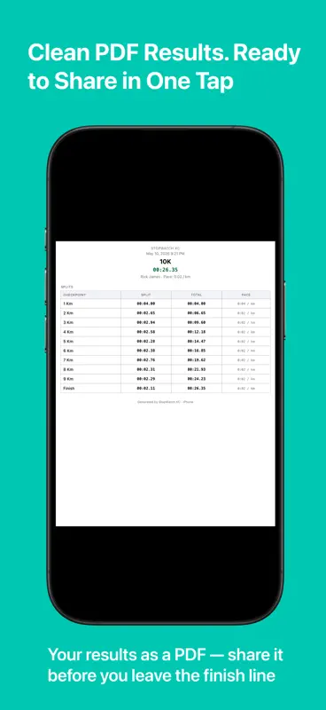 StopWatch for Cross Country screenshot 5 of 6