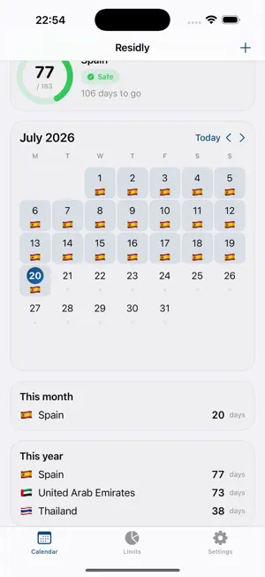 Residly – Country Days Counter screenshot 3