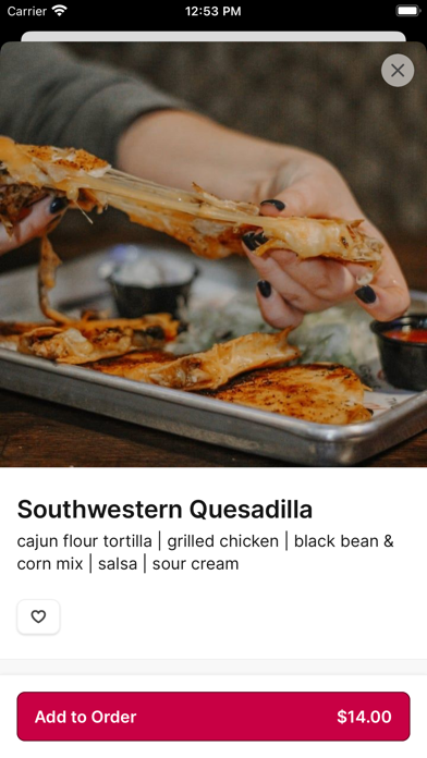 Two J's Grille iPhone screenshot 3 - Food & Drink app