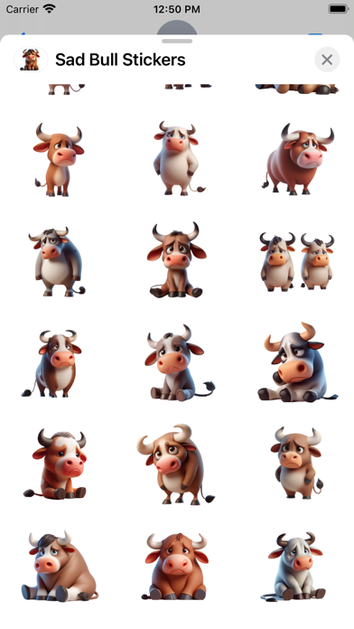 Screenshot #2 pour Sad Bull Stickers
