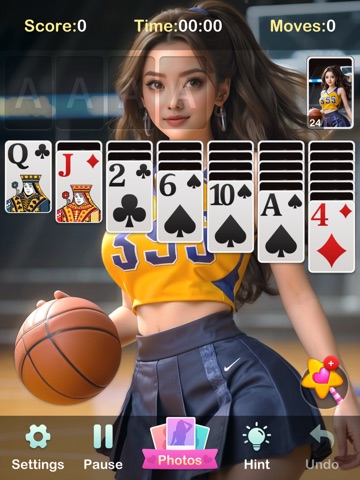 Solitaire Girls: Card Games iPad screenshot