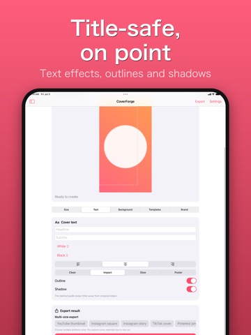 CoverForge: Thumbnail Maker iPad screenshot