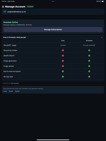 GhostGPT iPad screenshot