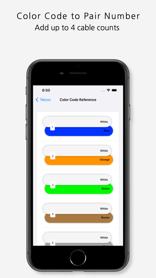 #5. Telcoo - Cable Pair Tool (iOS) Podle: Buknal Enterprise LLC