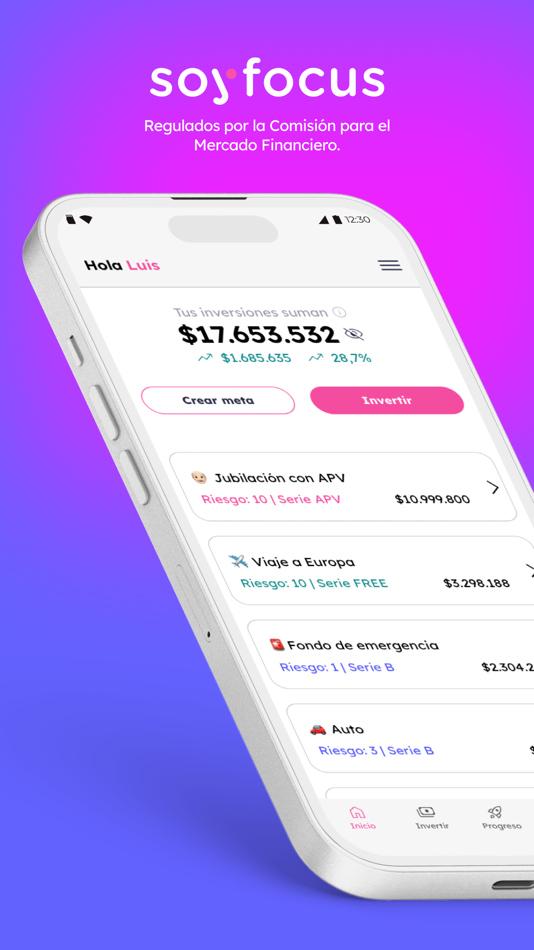 #1. SoyFocus: Ahorro e inversión (iOS) By: Focus - Invierte simple, óptimo y justo
