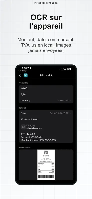 Pikscan: Note de frais screenshot 2 of 9