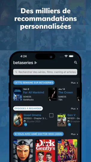 Capture d'écran de BetaSeries - Séries Et Films sur iPhone 2