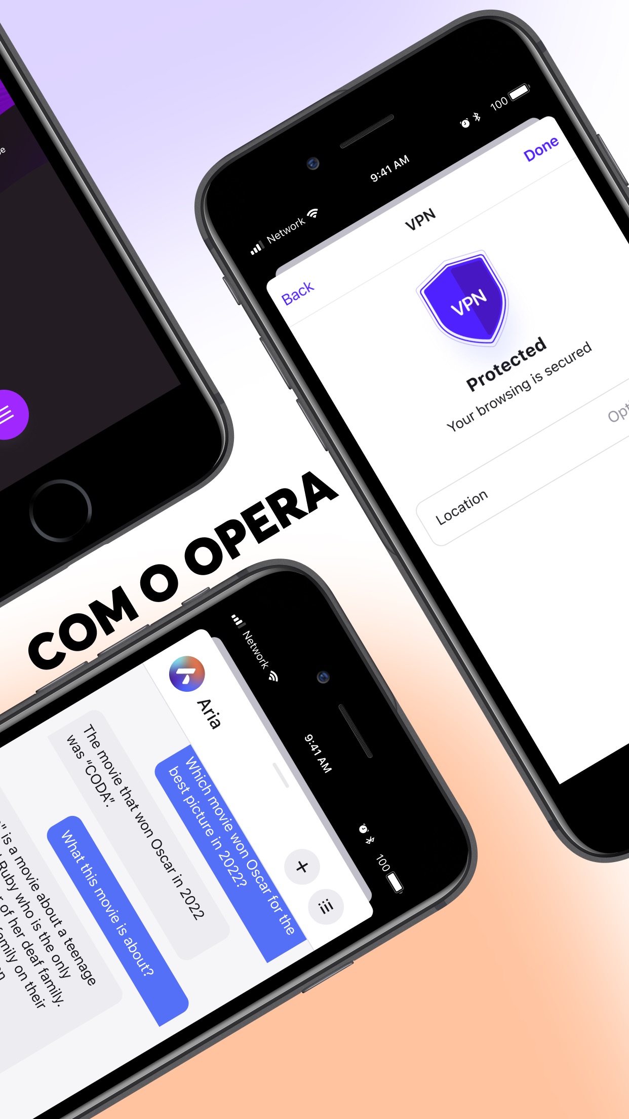 Screenshot do app Navegador Opera e VPN Privada