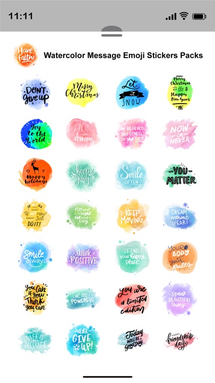 Watercolor Emoji Stickers Pack
