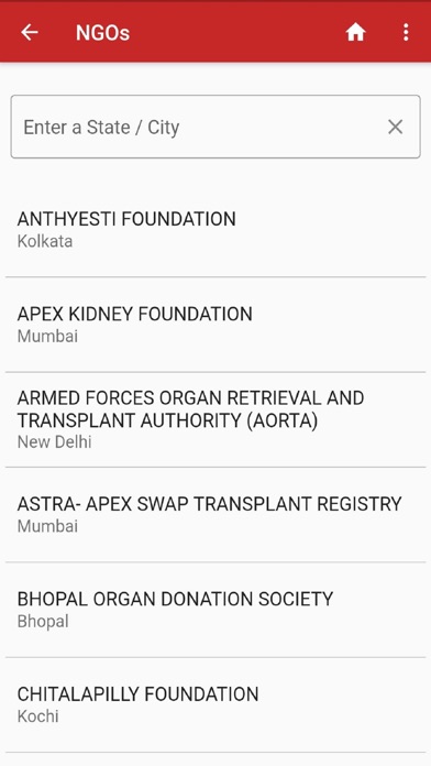 Organ Donation App Screenshot