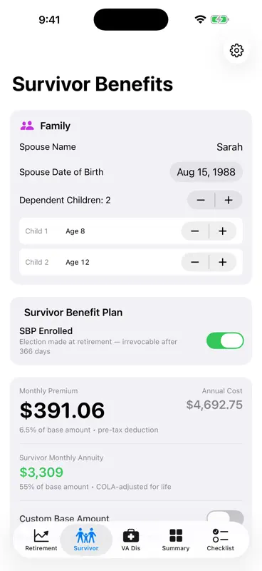 MilitaryRetire screenshot 2 of 5