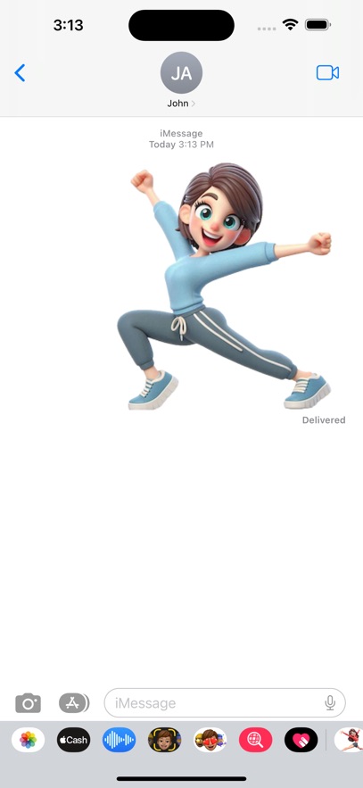 Stretching Woman Stickers