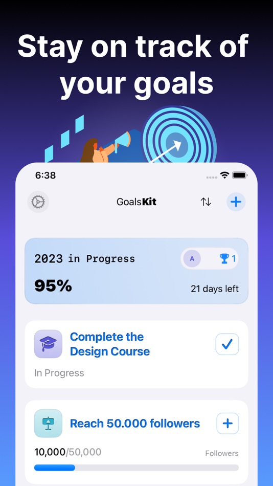 #1. Goal Tracking - GoalsKit (iOS) 由: Aleksandrs Kuskoveckis-Danilovs