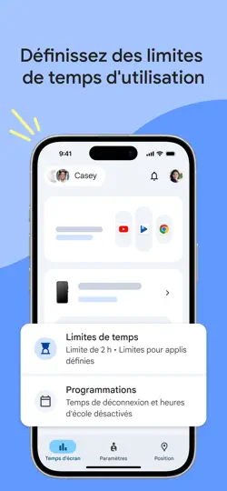 Capture d'écran de Google Family Link sur iPhone 1