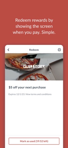 Cajun Kitchen Rewards iPhone screenshot