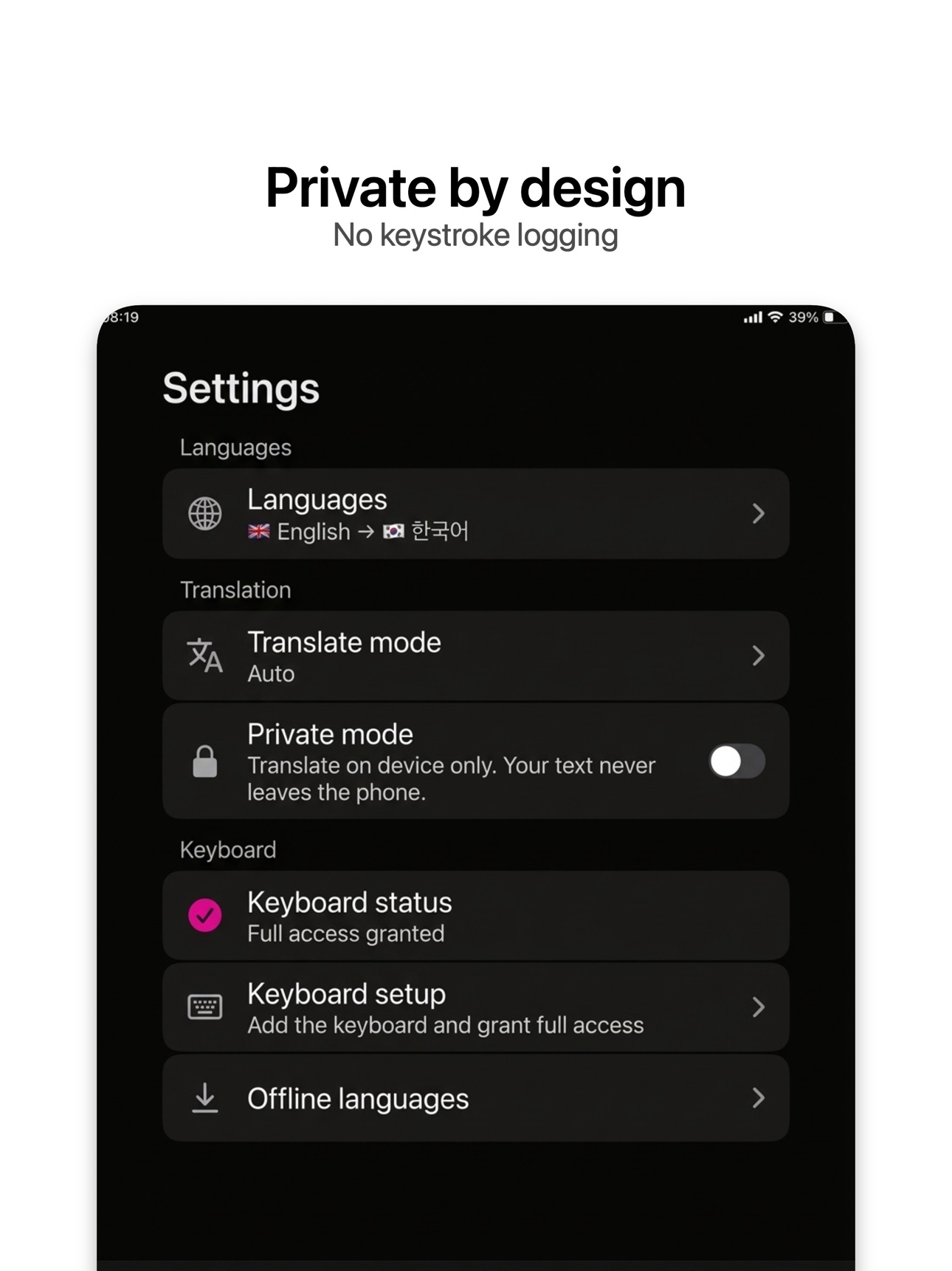 Screenshot 10 of Translator Keyboard: Translate