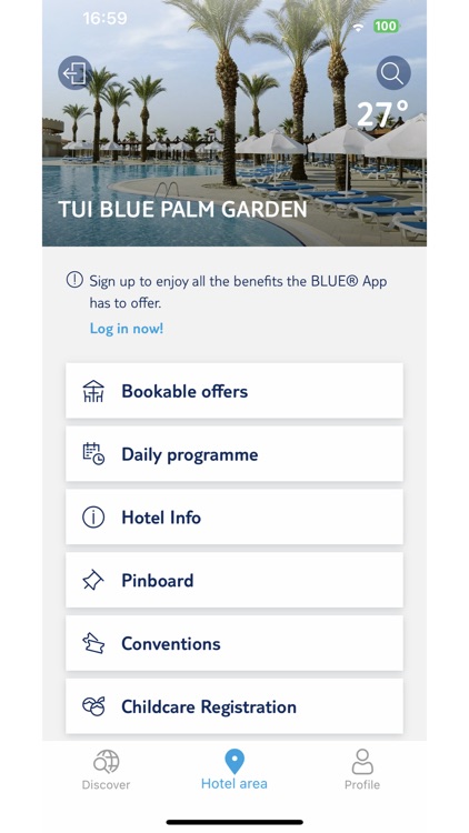 BLUE App - holiday planner