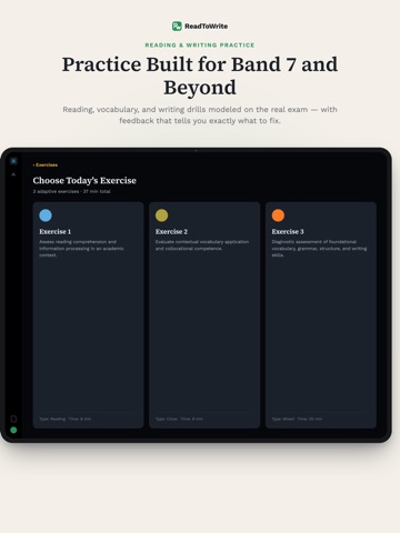 ReadToWrite iPad screenshot