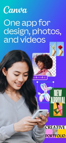 Canva: AI Video & Photo Editor App Store preview screenshot 1