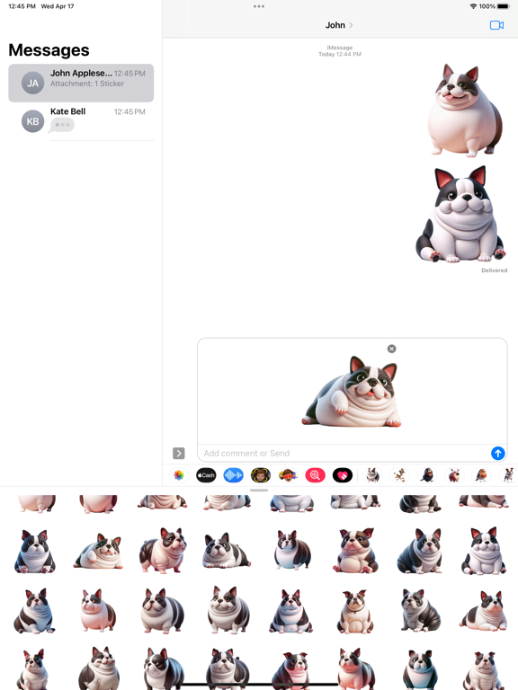 Screenshot #6 pour Fat Boston Terrier Stickers