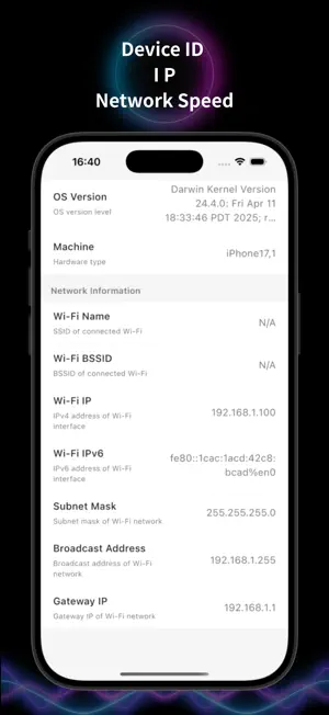 Device ID IP Internet Speed screenshot 1