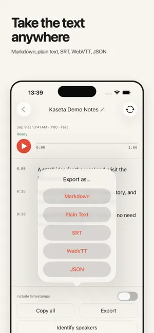 Kaseta: Voice to Text screenshot 4
