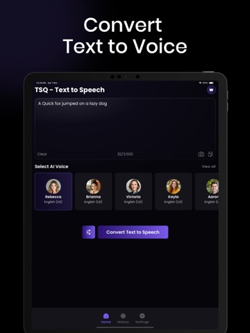 Text to Speech - TTSMaker: TSQ iPad screenshot