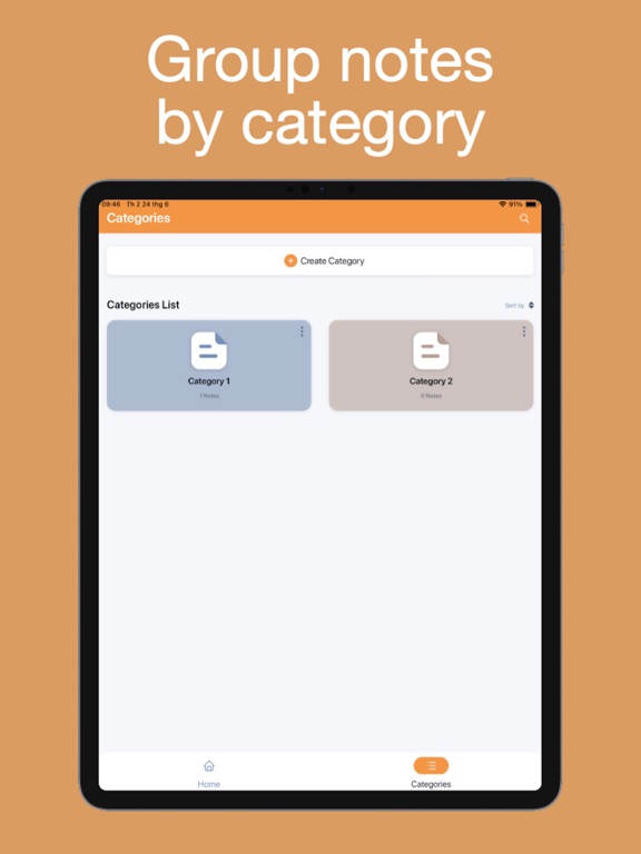 Color Notes - Beautiful Note iPad screenshot 3 - Productivity app