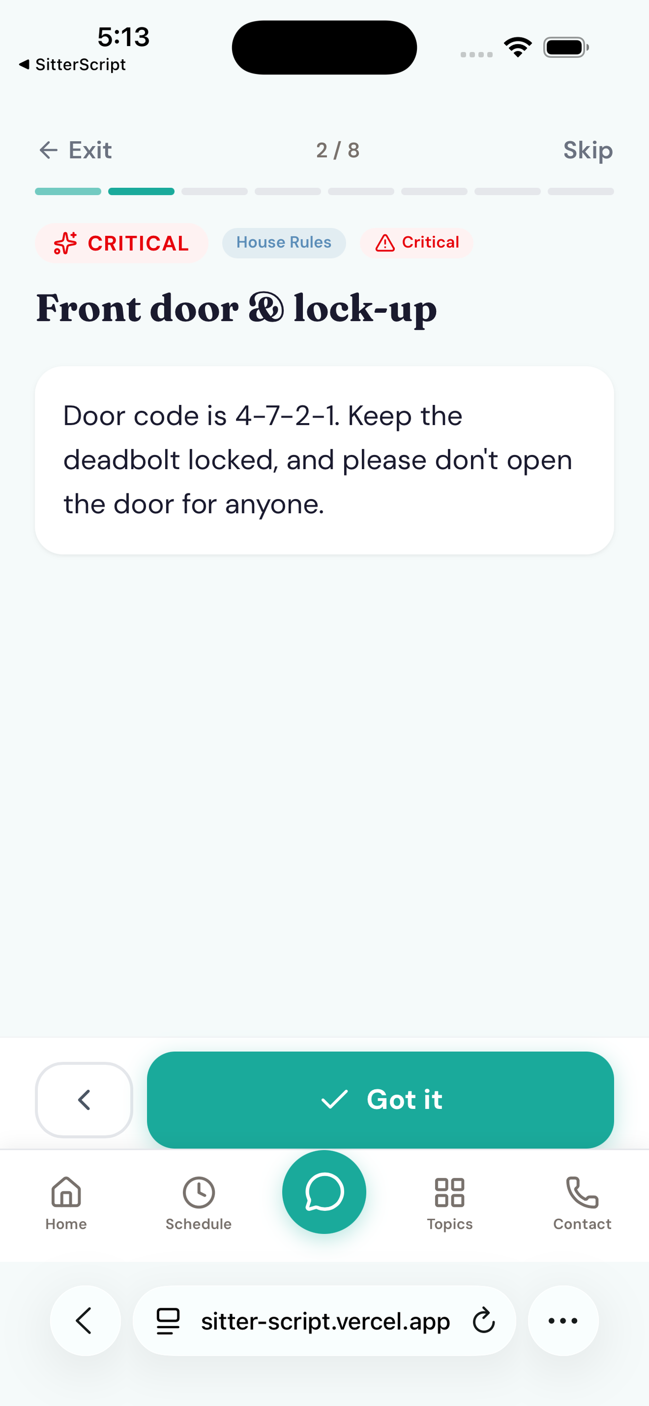 SitterScript screenshot 5