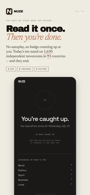 NUZE: Daily News Briefing screenshot 4
