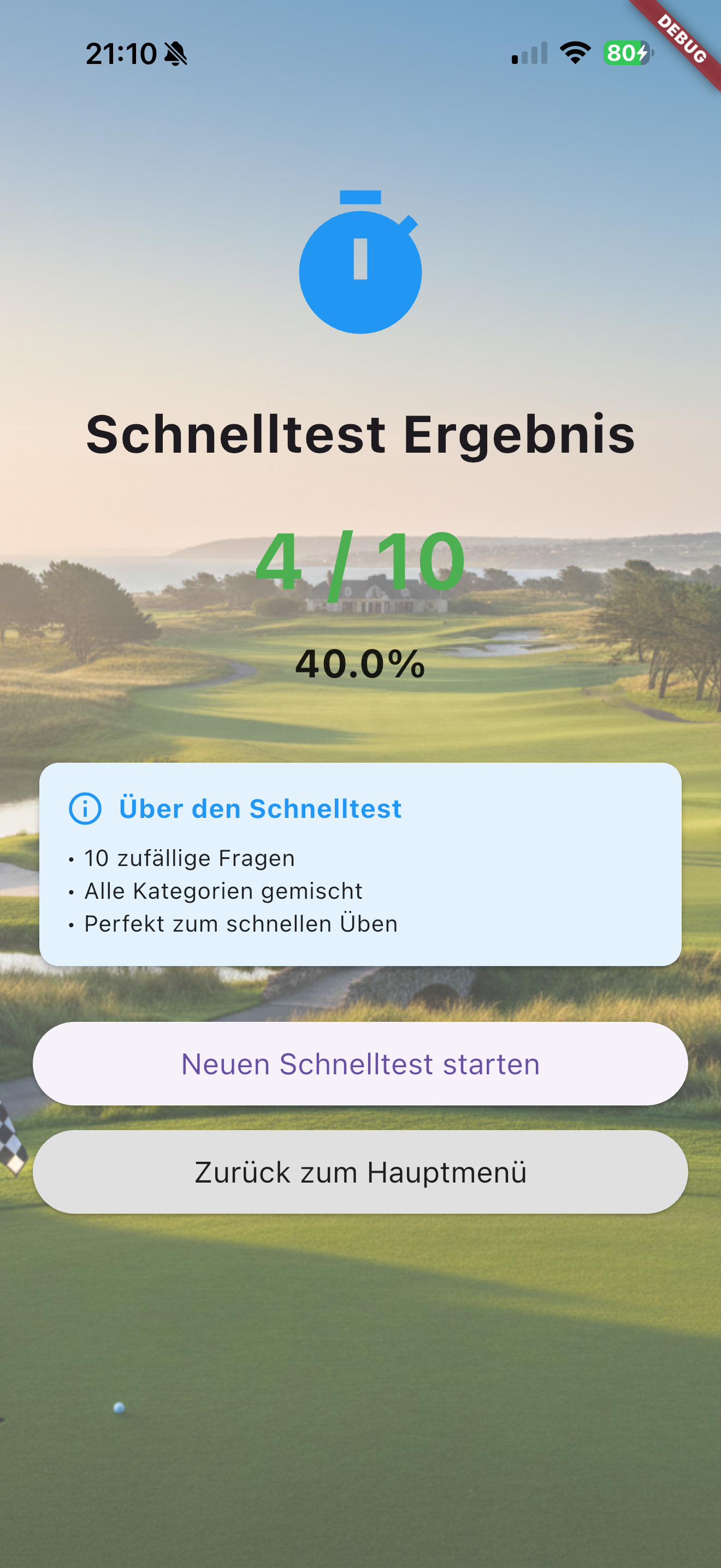 Vorbereitung zur Platzreife