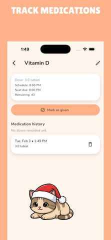 My Cat: Daily Care and Track iPhone screenshot