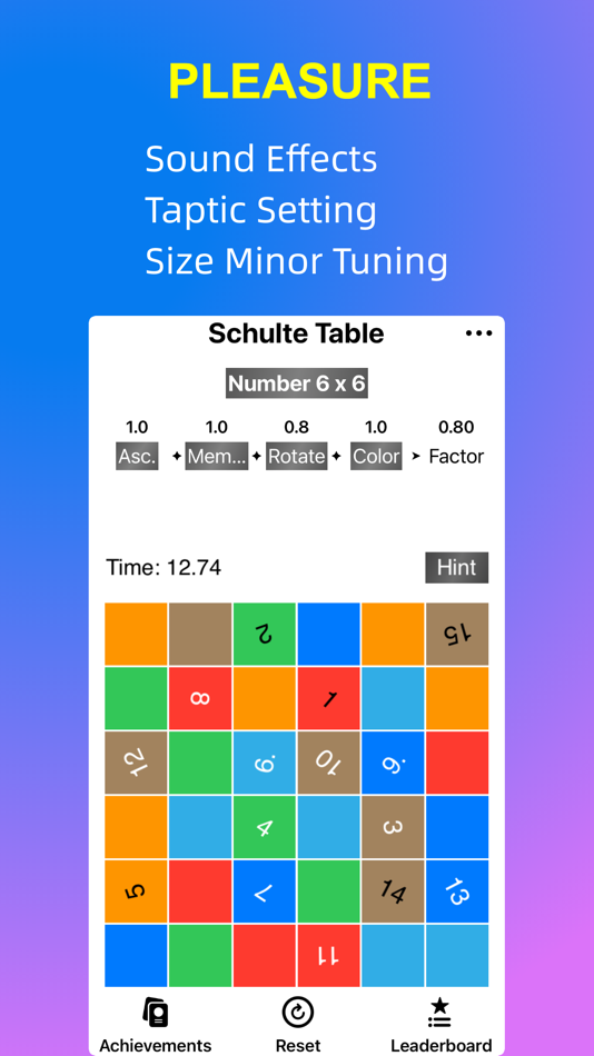 #3. Schulte Table (iOS) 由: Fairelephant Information Technology Ltd.