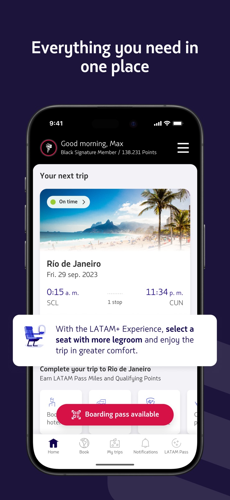 LATAM: Flights, Hotels, Cars iphone screenshot 1