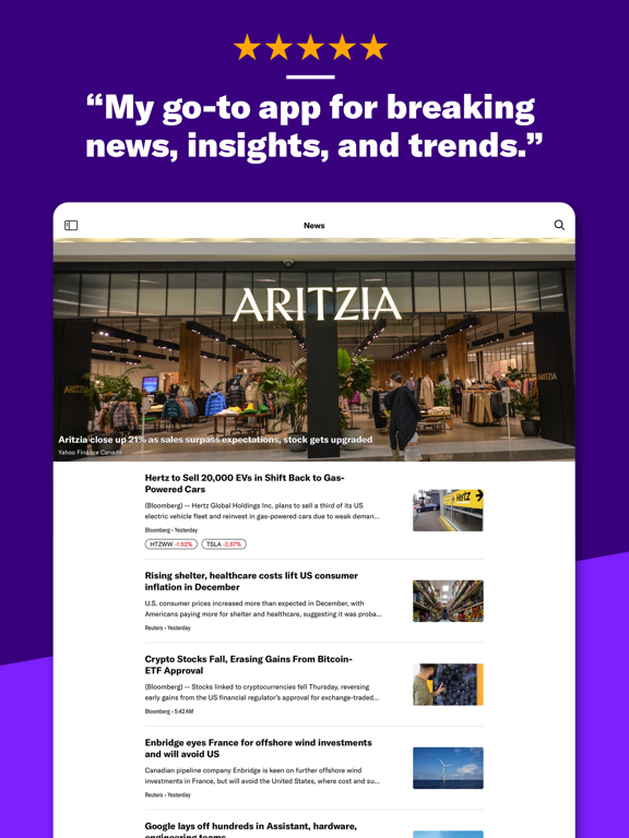 Yahoo Finance: Investing, News iPad screenshot 4