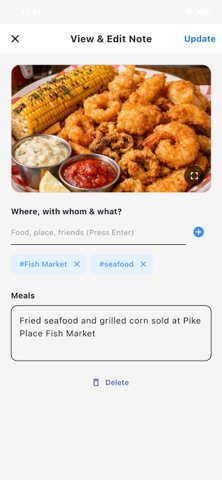 NextMeal: Food Log & Ideas iPhone screenshot