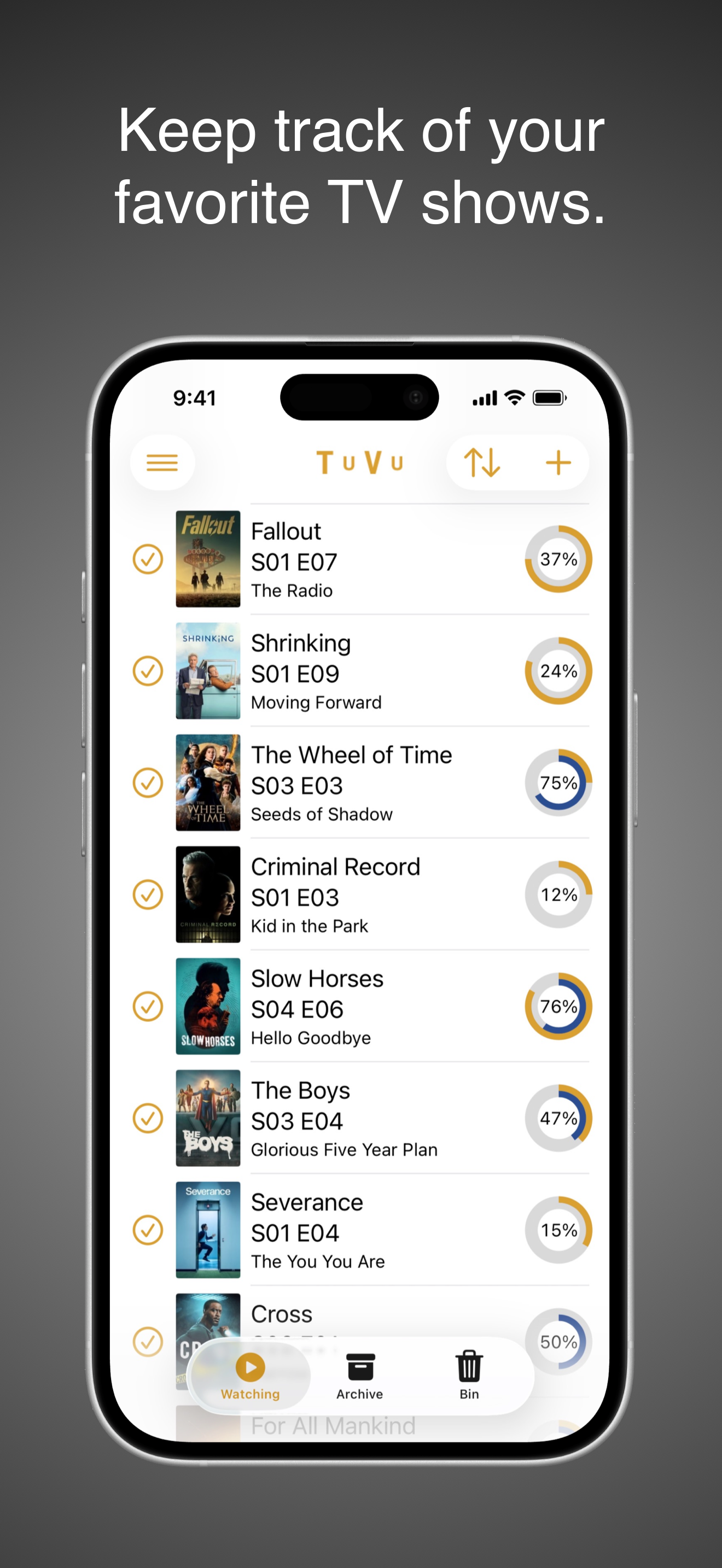 TuVu : Track TV Shows