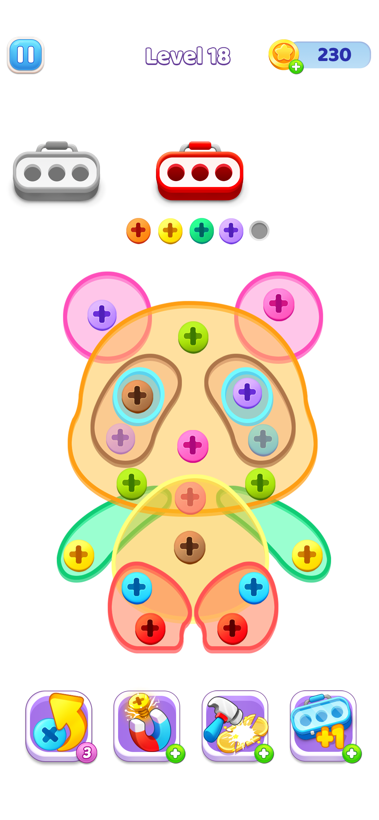 Nut Screw Jam Puzzle