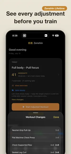 Zenshin – Strength & Recovery screenshot 2