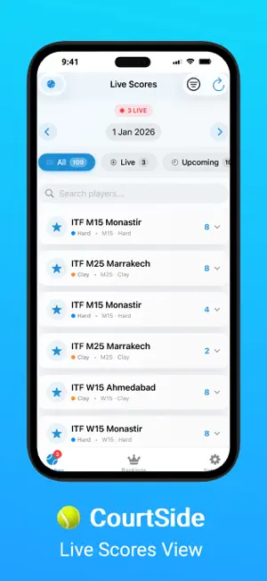 CourtSide : Tennis Live Scores screenshot 2
