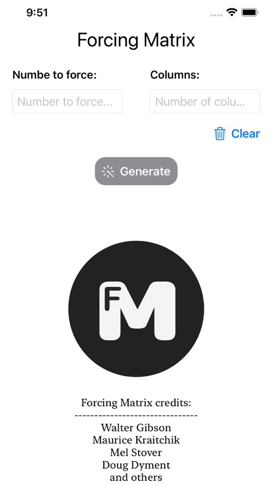 #1. Forcing Matrix (iOS) 由: Tomas Jelinek