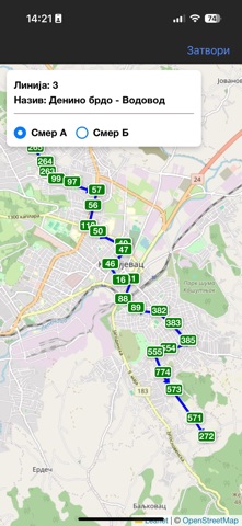eKG bus screenshot