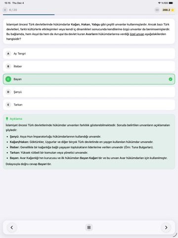 KPSS Tarih Soruları 2026 iPad screenshot 2