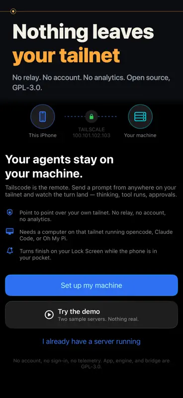 Tailscode: Coding Agent Remote screenshot 3 of 10