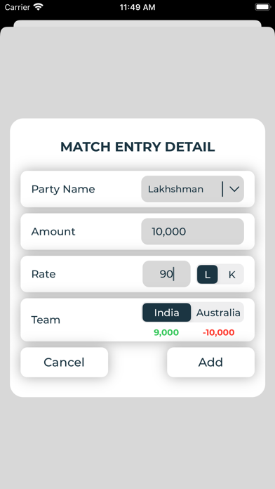 CricBadshah: Cricket Bet Book Screenshot