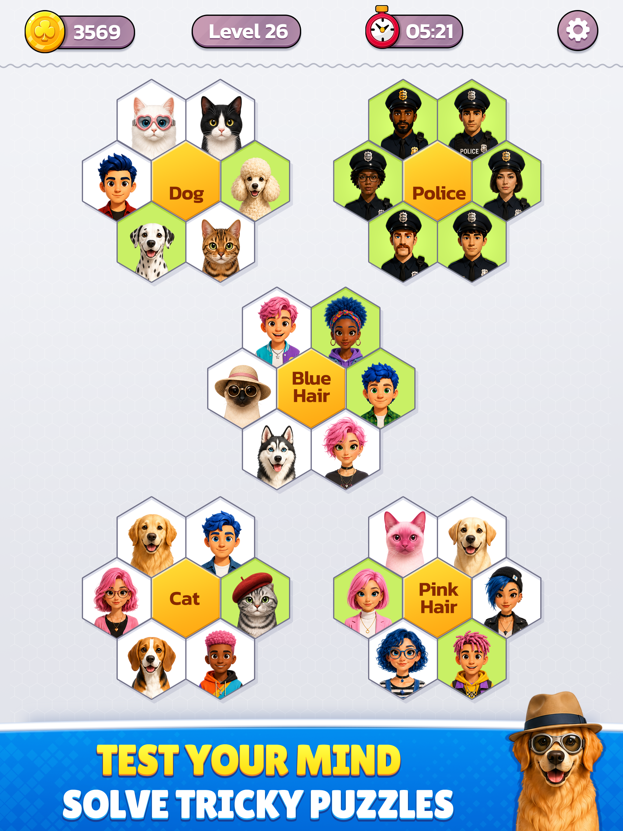 Hexa Category Sort: Emoji Game screenshot 7