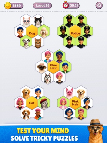 Hexa Category Sort: Emoji Game iPad screenshot
